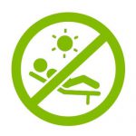 no sunbathing
